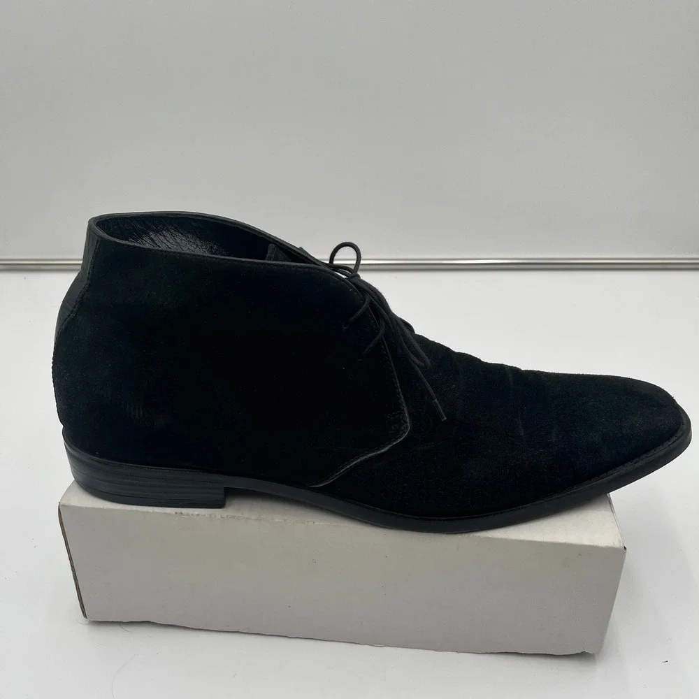 Donald J Pliner Bishop 23 Black Suede Lace-Up Chukka Boots Men's Size 14M‎